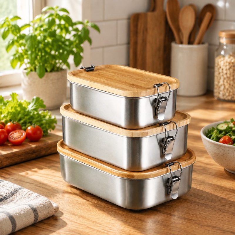 Food Storage Meals - Dayanıklı 304 Paslanmaz Çelik Yemek Kutusu,