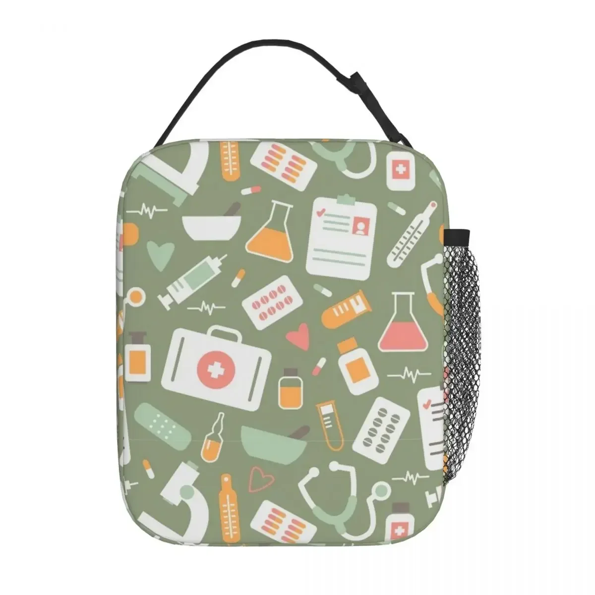 Food Storage Bag - Hemşire Sağlık Hizmetleri Desenli Yalıtımlı Öğle