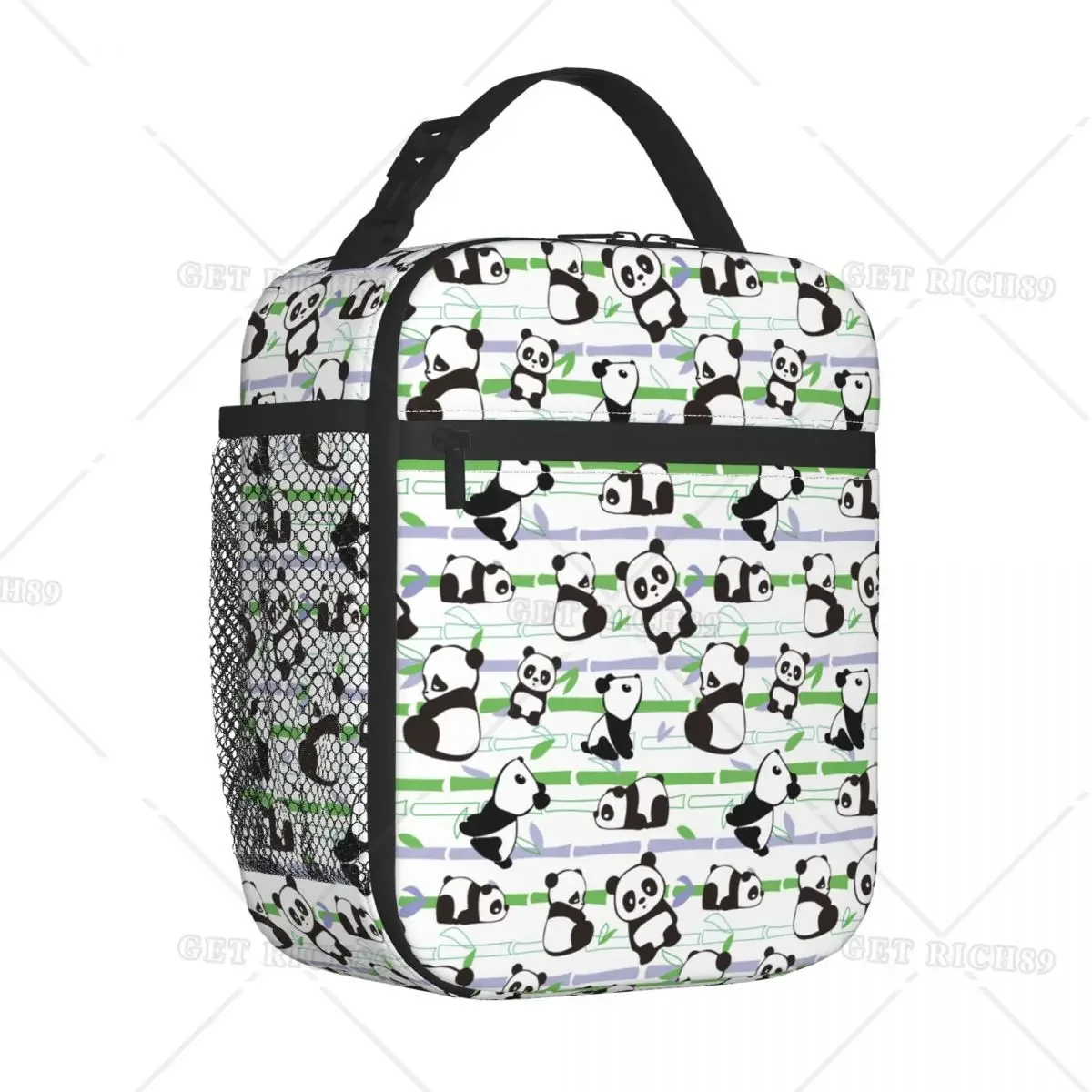 Food Storage Bag - Sevimli Panda Ayıcıkları ve Bambu Desenli