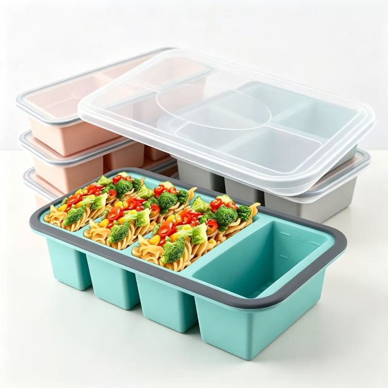 Food Storage Meals - Kapaklı Silikon Dondurucu Kalıpları, Çorba Buz