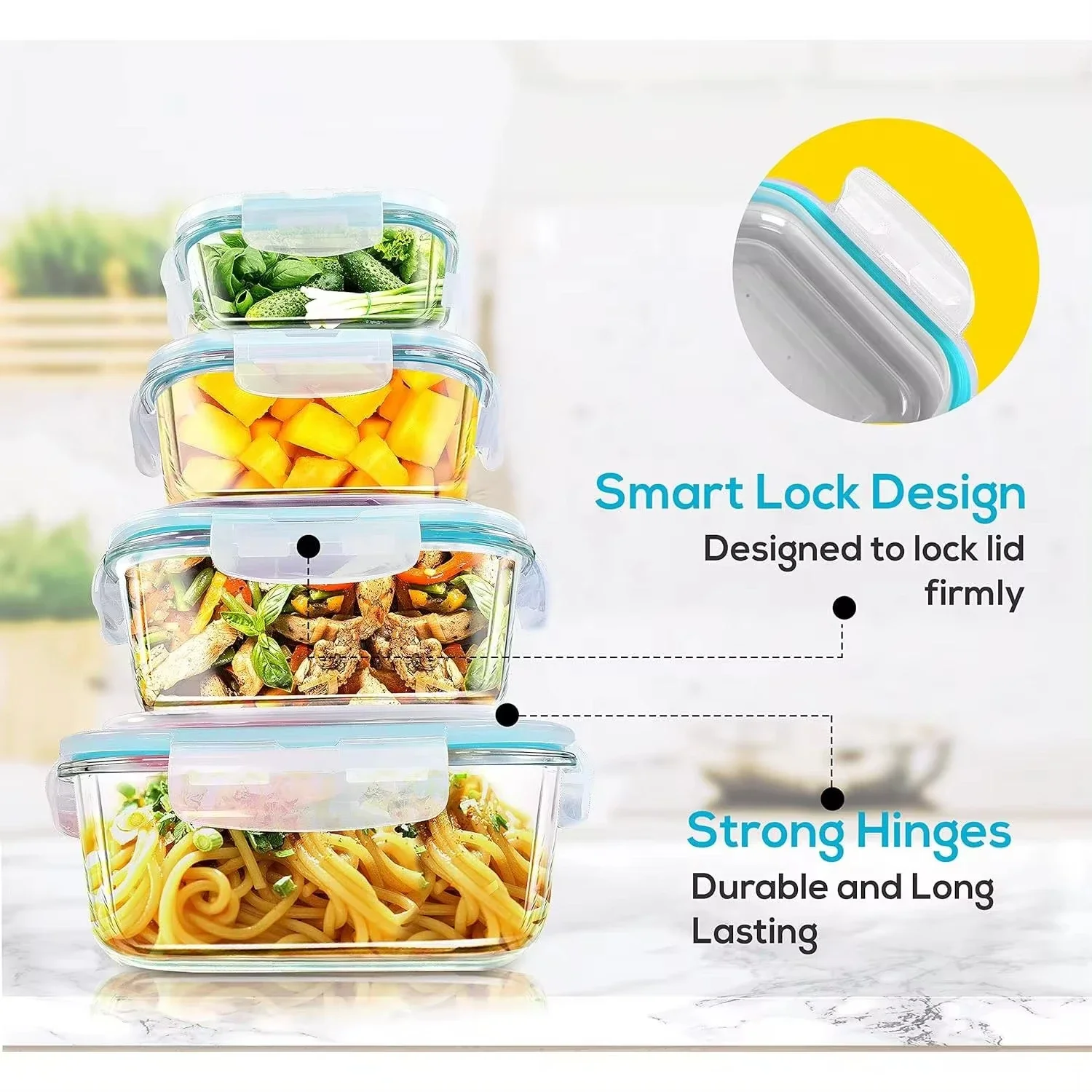 Cam Öğle Yemeği Kutusu Gıda Sa - Food Storage Oven Safe incelemesi ve fiyatı