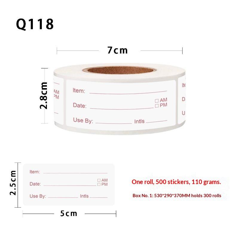 500 adet/rulo 5*2.5cm Mutfak E - Food Storage Labels incelemesi ve fiyatı